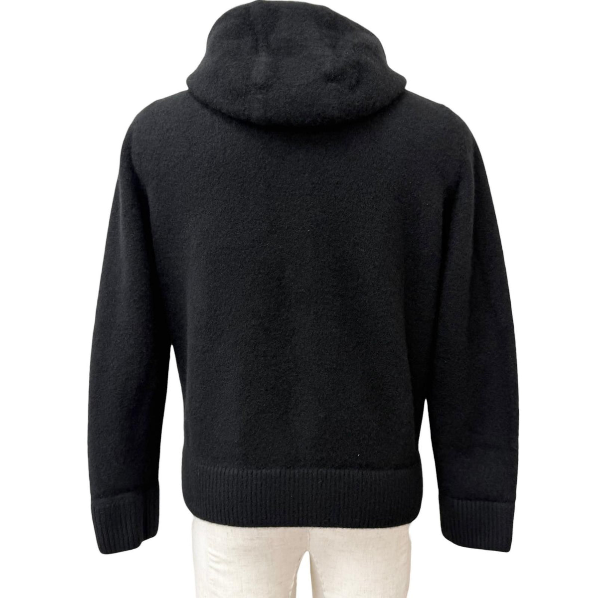 Dior Homme Cashmere 100% CD Logo Embroidery Zip Hoodie Black XXL — view 4