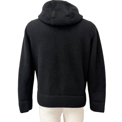Dior Homme Cashmere 100% CD Logo Embroidery Zip Hoodie Black XXL — view 4
