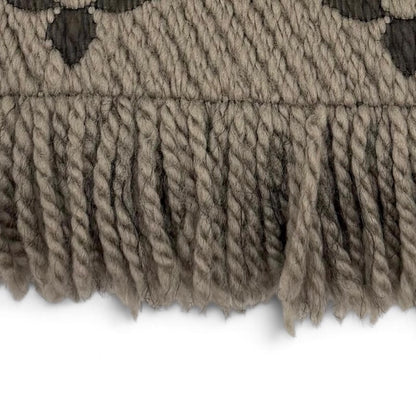 Louis Vuitton Logomania Scarf Monogram Wool Silk Fringed Greige — view 5