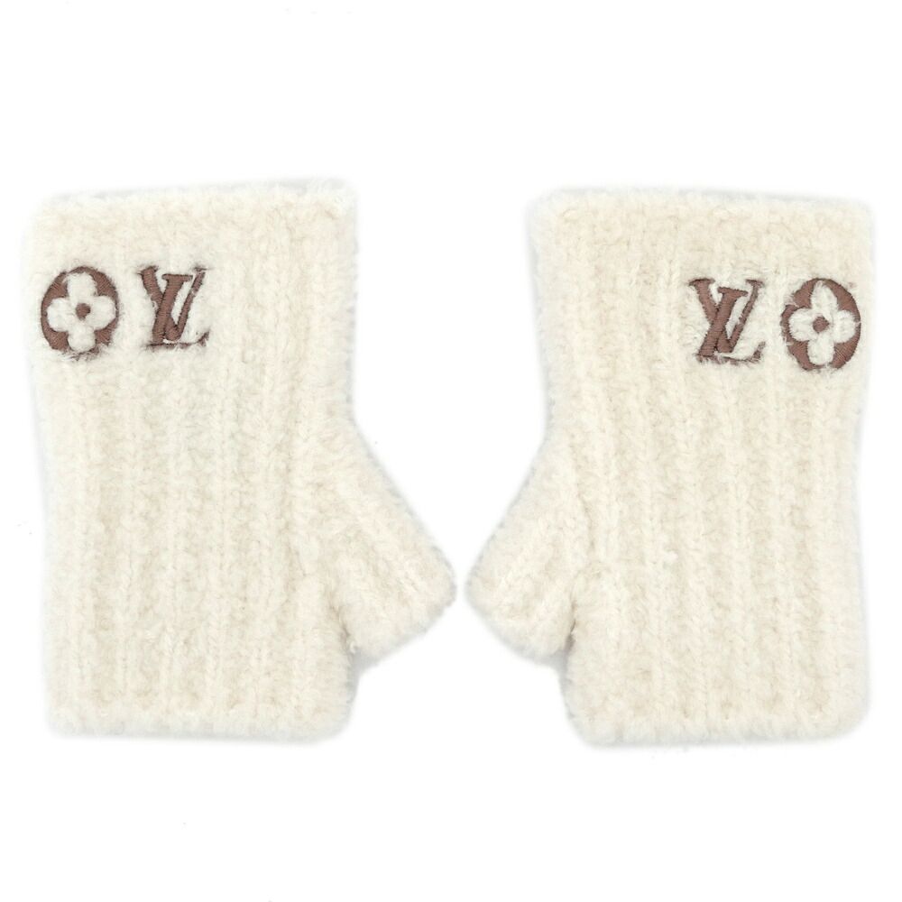 Louis Vuitton Gloves LV Cozy S Cream Wool