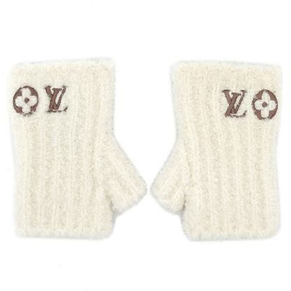 Louis Vuitton Gloves LV Cozy S Cream Wool