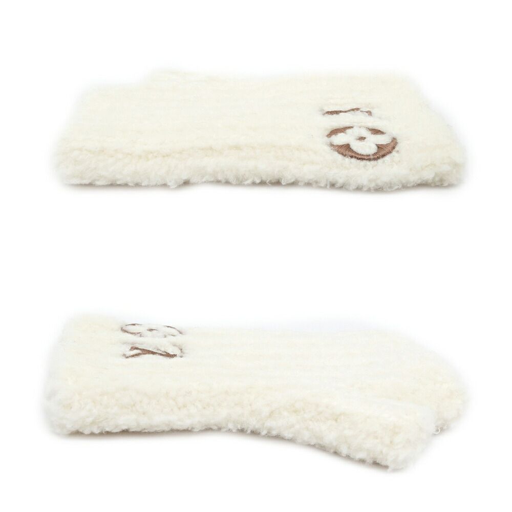 Louis Vuitton Gloves LV Cozy S Cream Wool — view 5