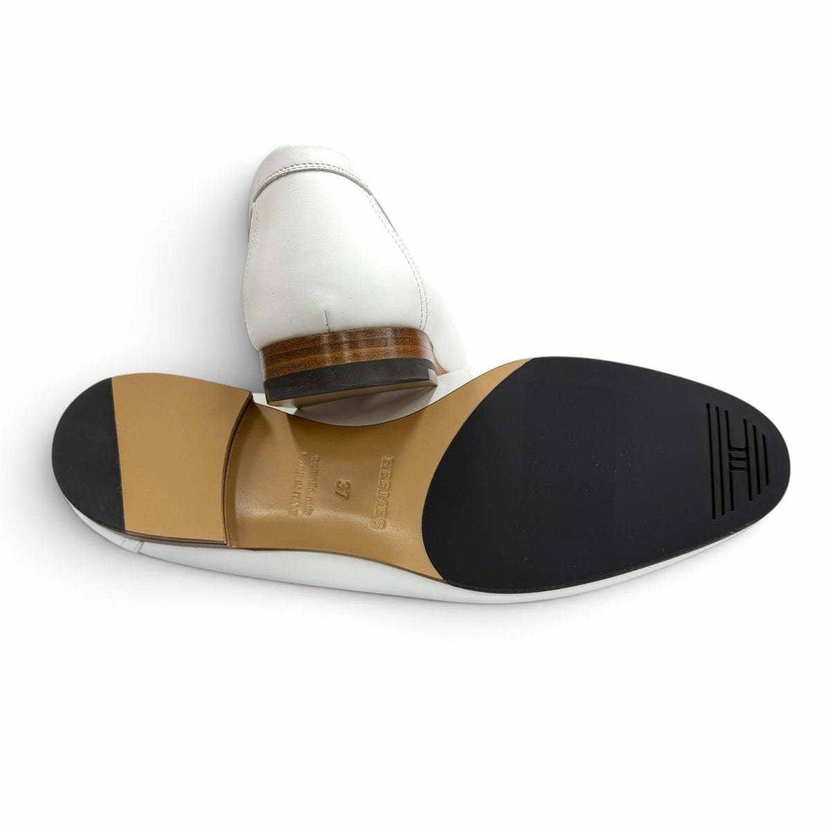 Hermes Moccasins Royale Silver H Fringe Leather Loafers — view 5