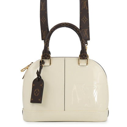 Louis Vuitton Monogram Vernis Alma BB 2-Way Shoulder Bag White
