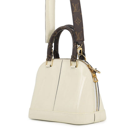 Louis Vuitton Monogram Vernis Alma BB 2-Way Shoulder Bag White — view 2