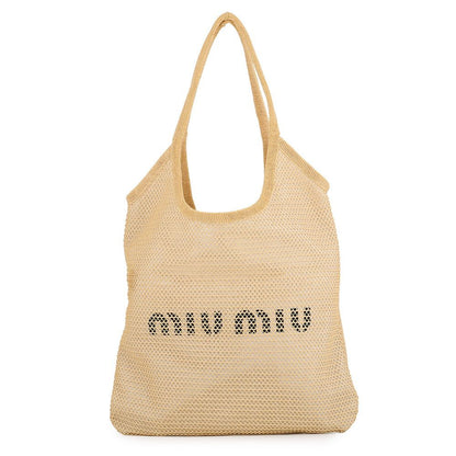 Miu Miu Tote Bag Ivy Raffia Linen Basket