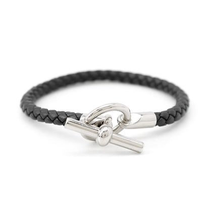 Hermes Bracelet Glenan Black Silver Swift
