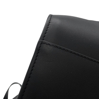 Loewe Handbag Hammock Compact Leather Raffia 2-Way Shoulder Black — view 8