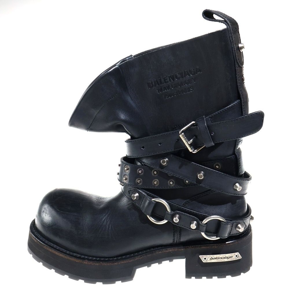 Balenciaga Venom City Boots Leather Black