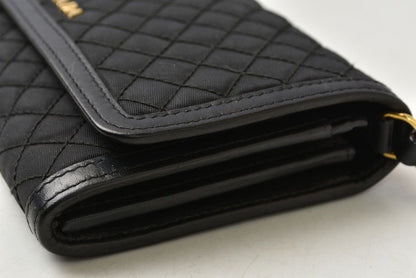Prada Shoulder Bag Multi Wallet Bifold Black Leather — view 7