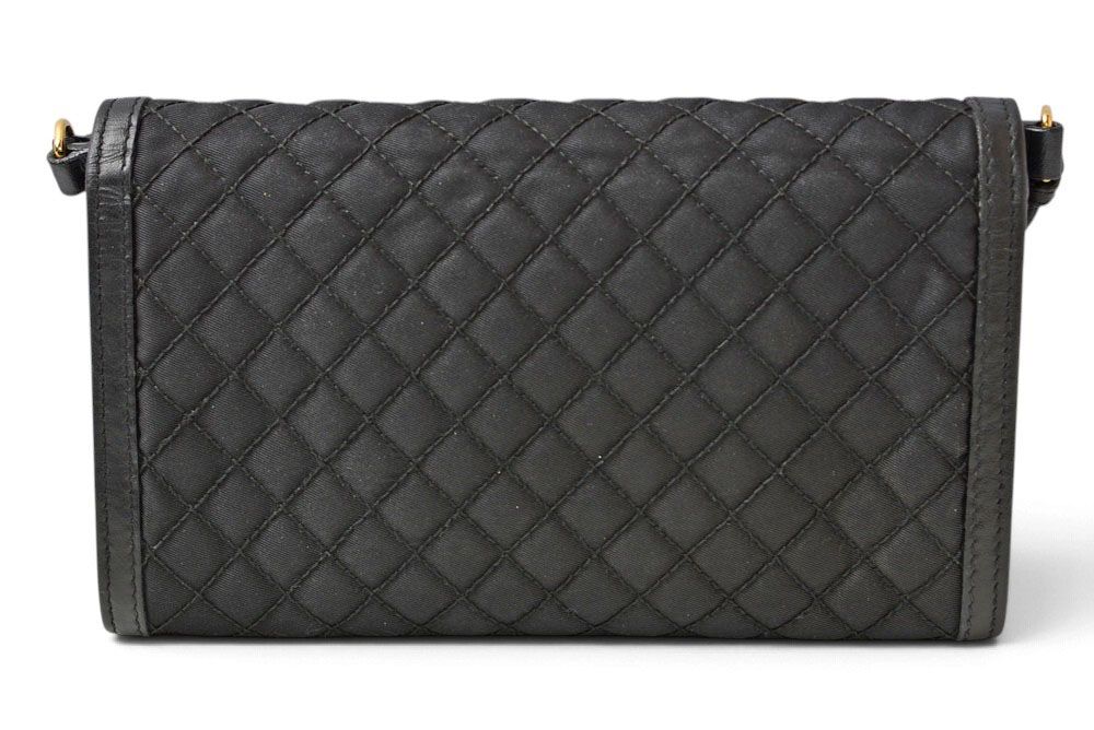 Prada Shoulder Bag Multi Wallet Bifold Black Leather — view 5