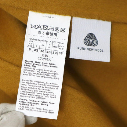 Max Mara Sale Long Coat Yellow Earth Color 42 Wool Jacket Winter Wear — view 8