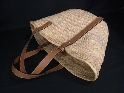 Loewe Anagram Basket Raffia Tote Bag Beige — view 3