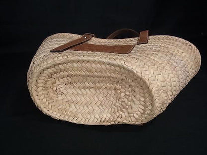Loewe Anagram Basket Raffia Tote Bag Beige — view 4
