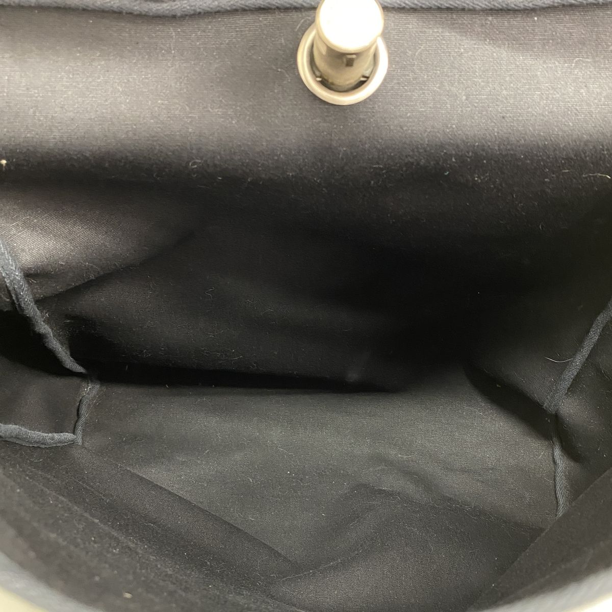 Hermes Handbag Herbag MM Toile Officier Black Silver 2-Way Bag — view 4