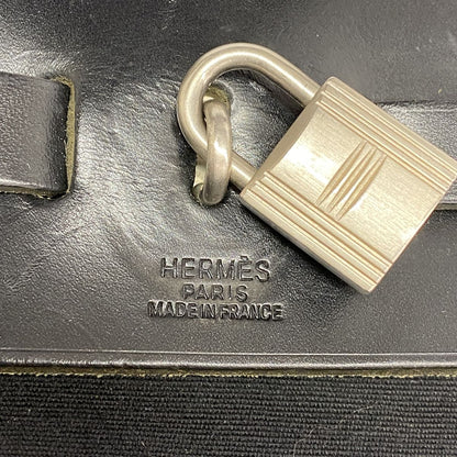 Hermes Handbag Herbag MM Toile Officier Black Silver 2-Way Bag — view 5
