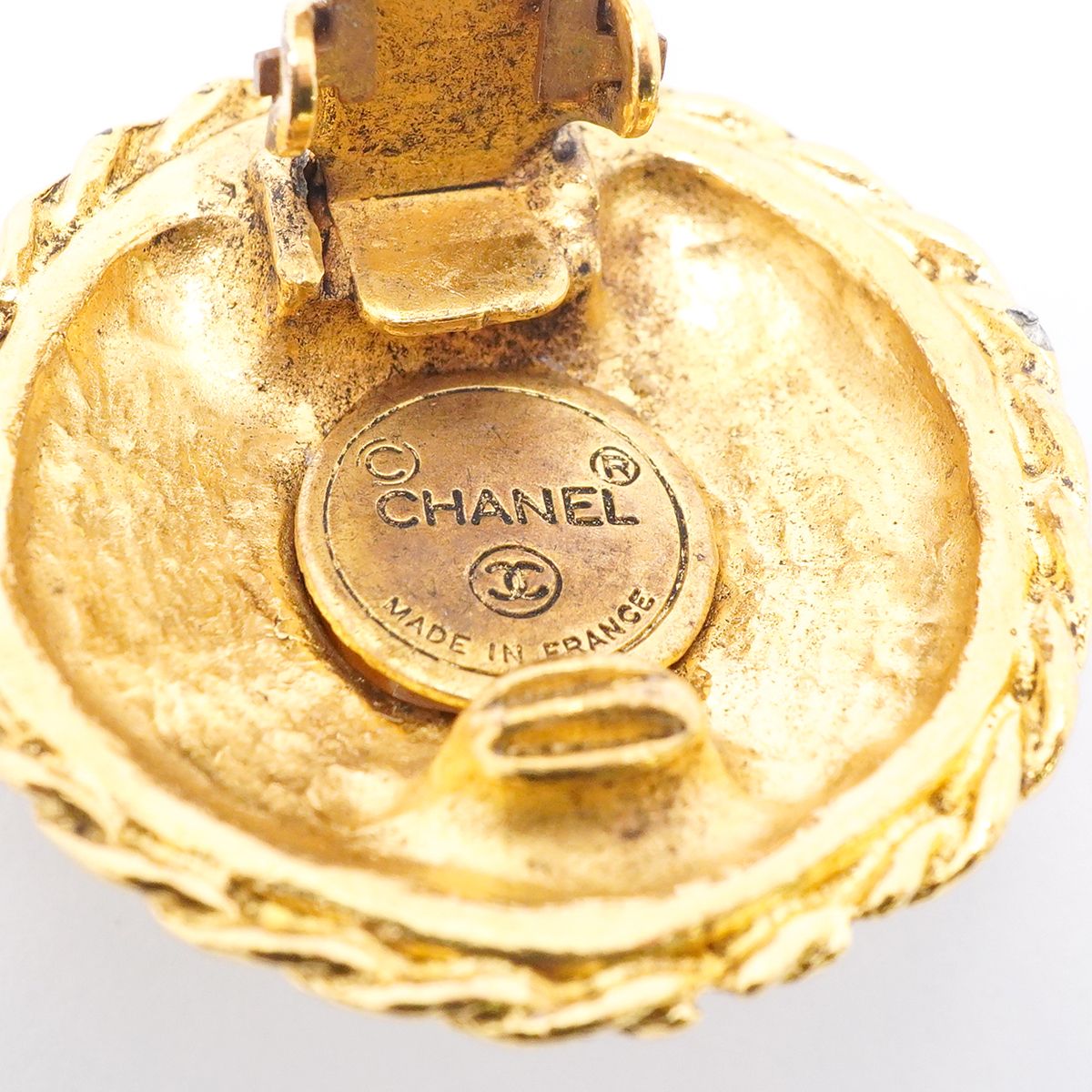 Chanel Earrings Vintage Gold Plated Faux Pearl — view 4