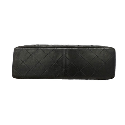 Chanel Shoulder Bag Quilted Face Lambskin Black Gold — view 3