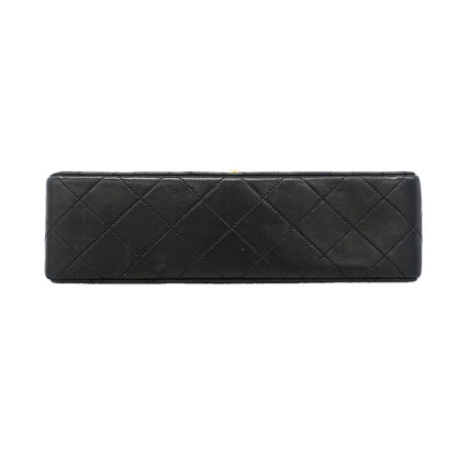Chanel Shoulder Bag Quilted Lambskin Black Gold — view 3