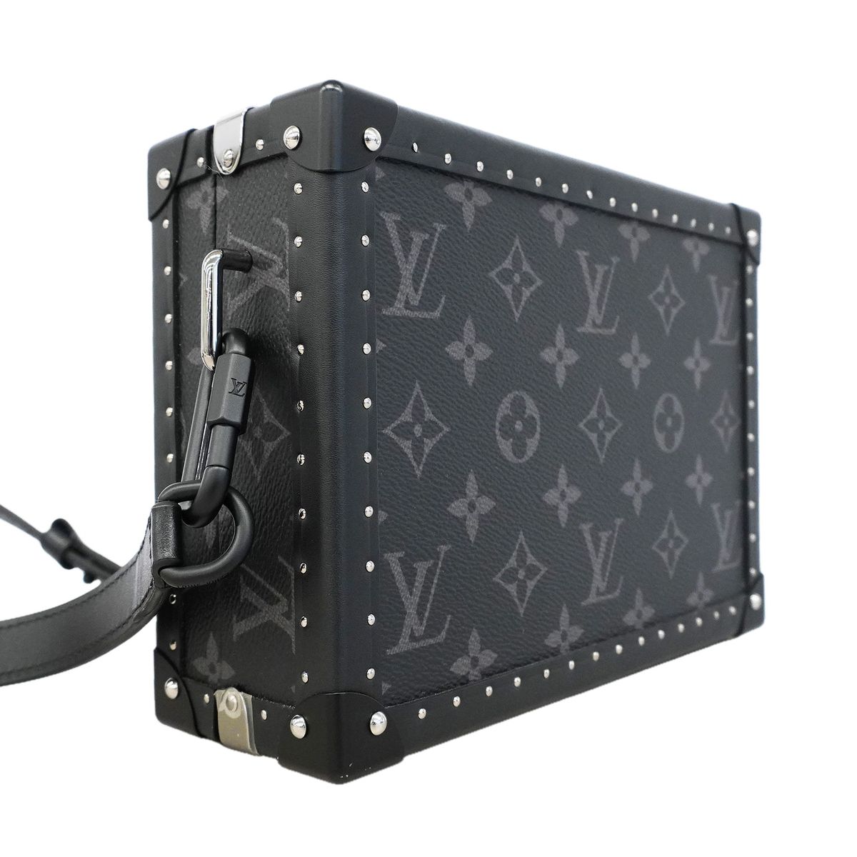 Louis Vuitton Shoulder Bag Monogram Eclipse Clutch Box Black — view 2