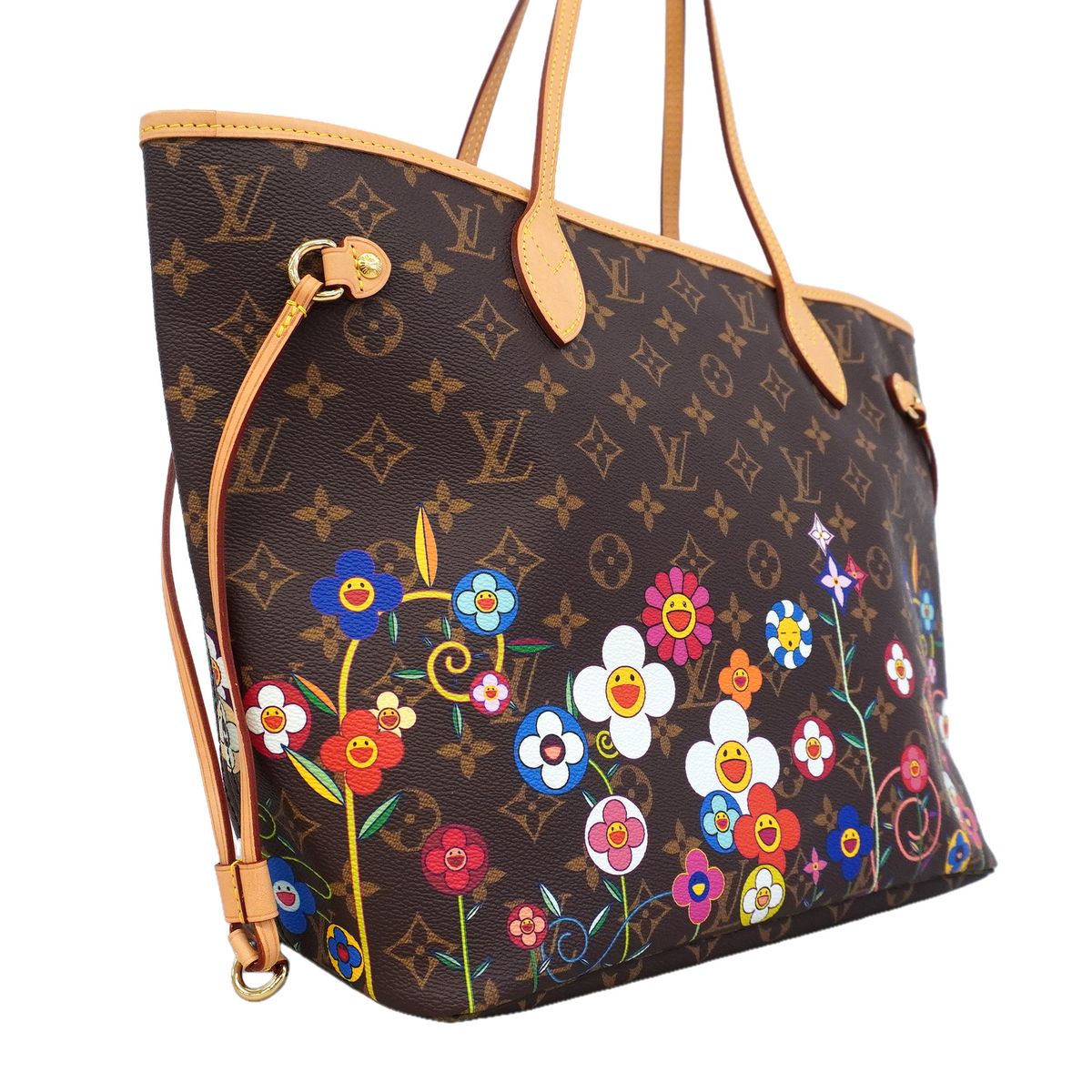 Louis Vuitton Tote Bag Monogram LV x Takashi Murakami Neverfull MM Brown — view 2