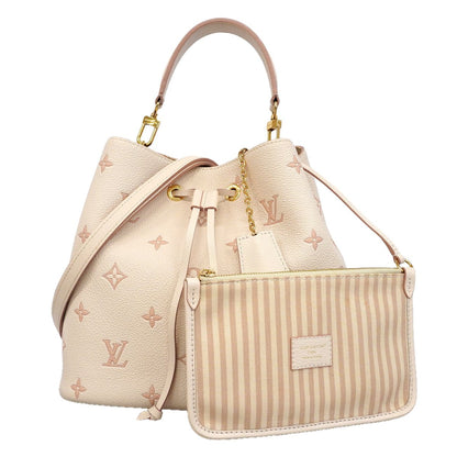 Louis Vuitton Handbag Monogram Empreinte Neo Noe MM Ivory Beige 2-Way Bag