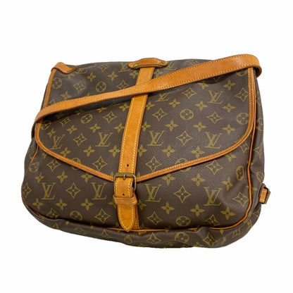 Louis Vuitton Shoulder Bag Monogram Saumur 35 Brown