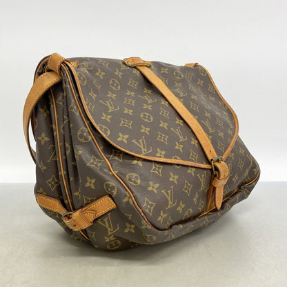 Louis Vuitton Shoulder Bag Monogram Saumur 35 Brown — view 2