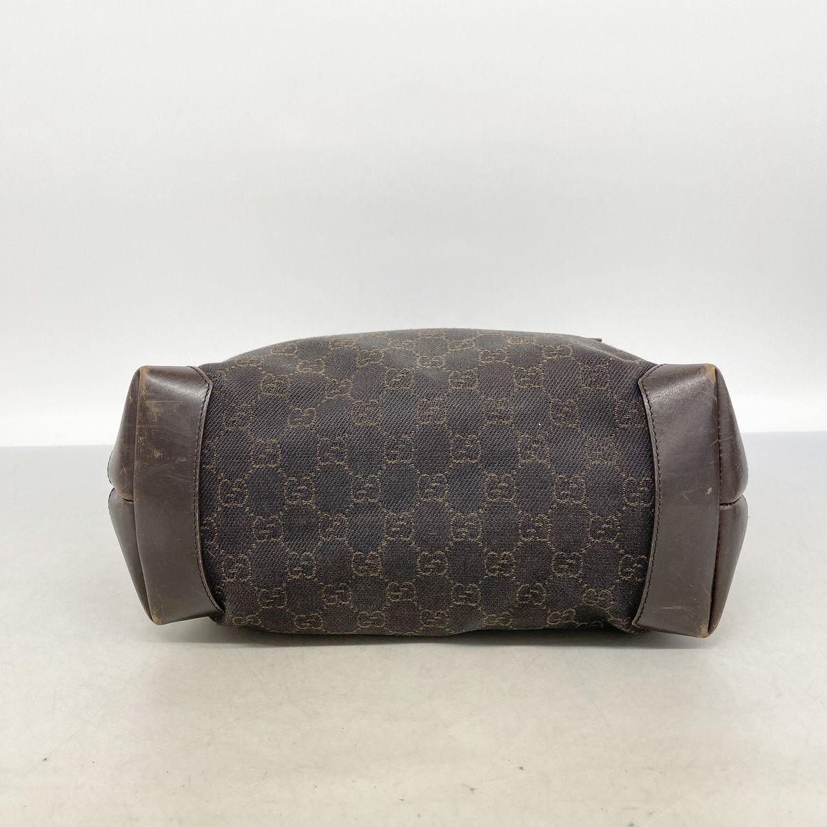 Gucci Tote Bag Denim Brown Silver — view 3