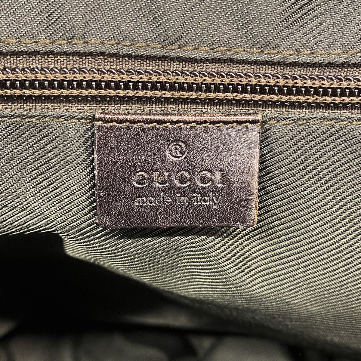 Gucci Tote Bag Denim Brown Silver — view 5
