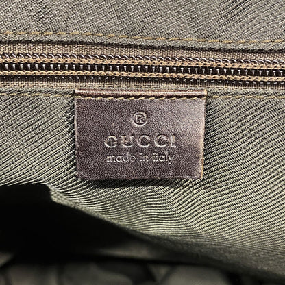 Gucci Tote Bag Denim Brown Silver — view 5