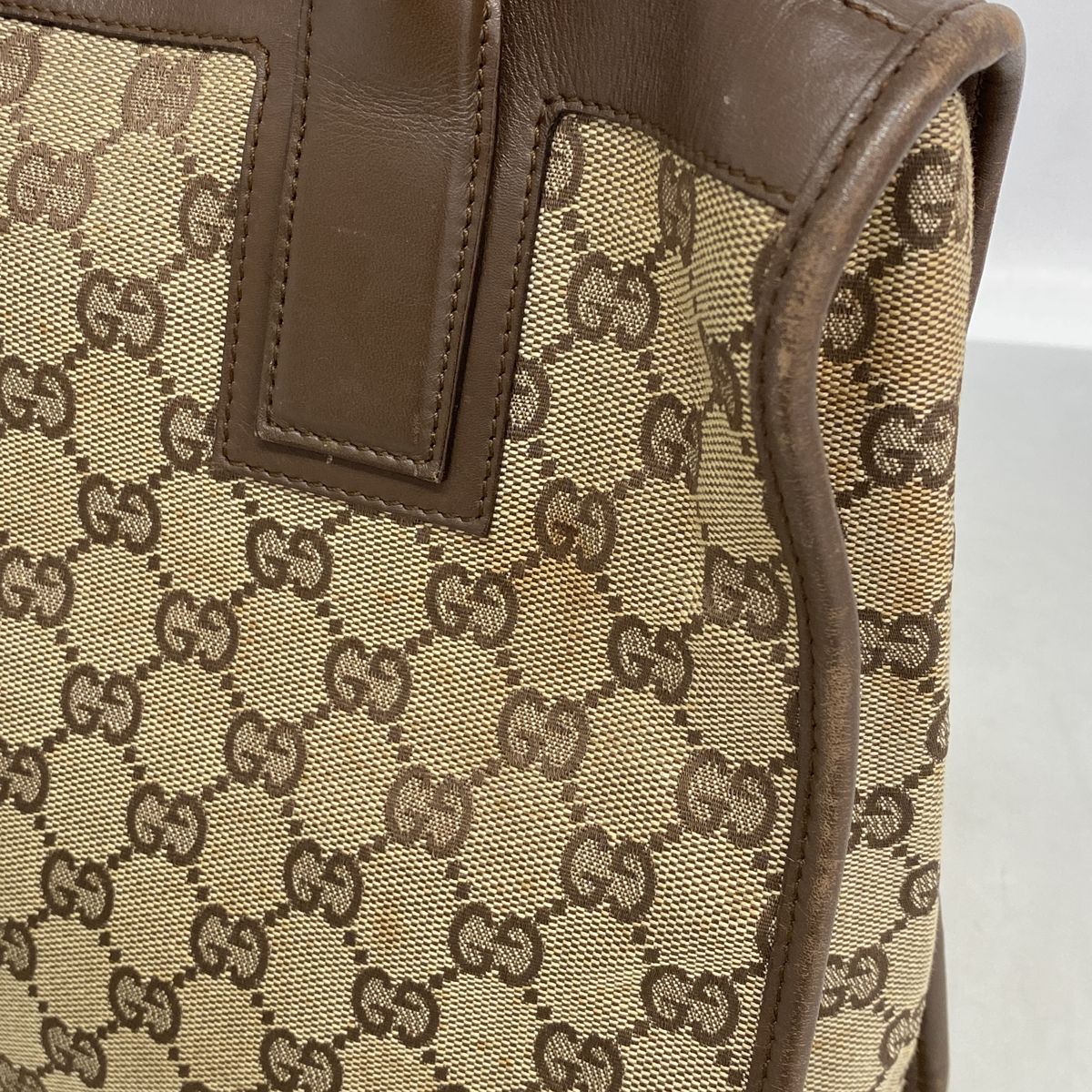 Gucci Tote Bag GG Canvas Beige Silver — view 7