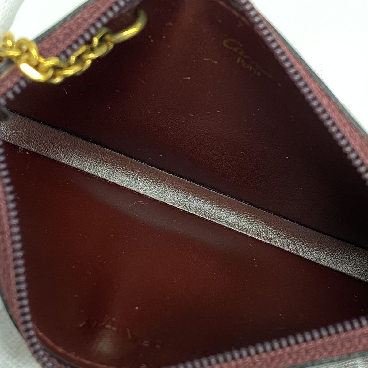 Cartier Coin Purse Must Leather Bordeaux Gold — view 3