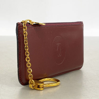 Cartier Coin Purse Must Leather Bordeaux Gold — view 2