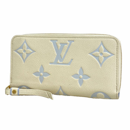 Louis Vuitton Wallet Monogram Empreinte Bicolor Zippy Latte White Candy Blue