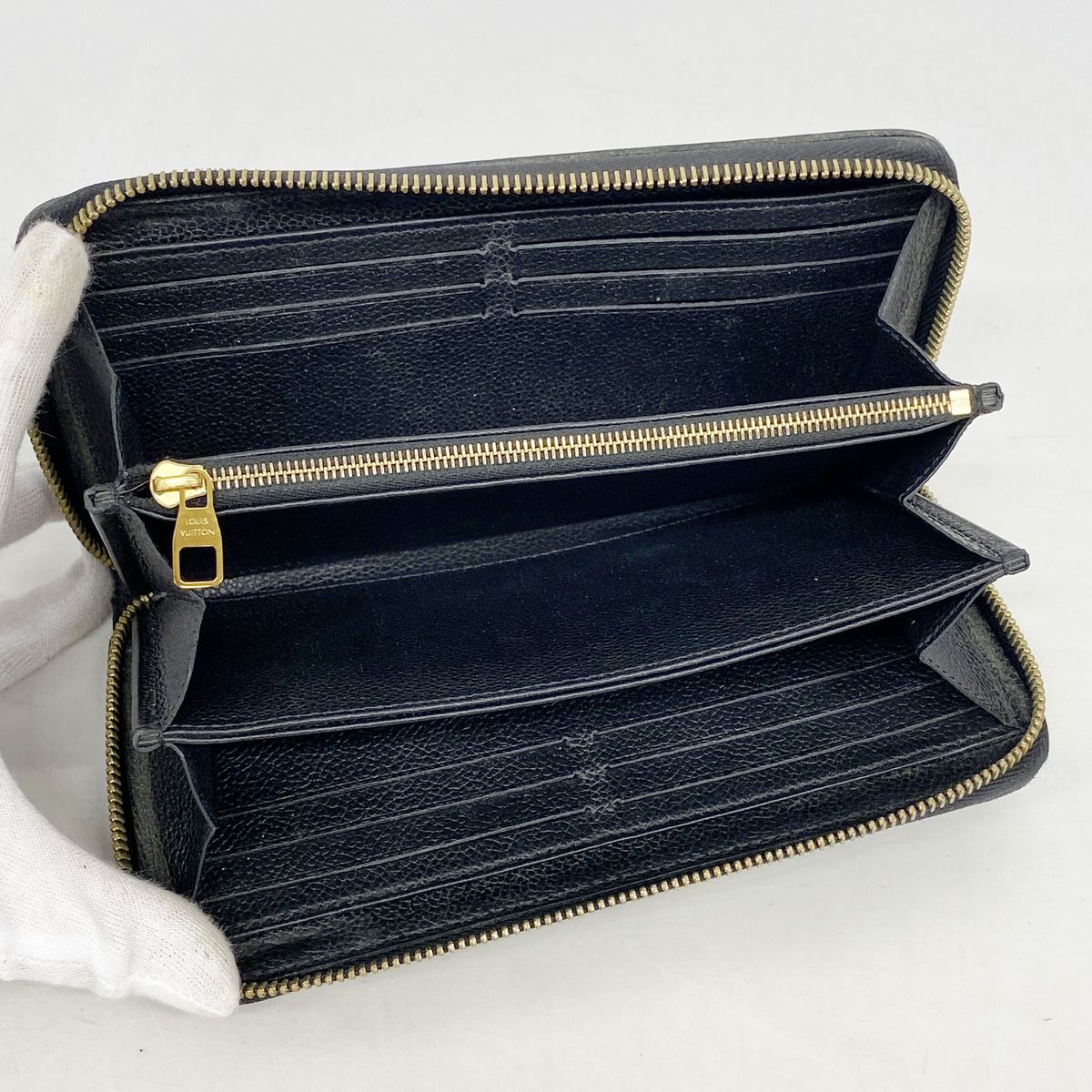 Louis Vuitton Wallet Monogram Empreinte Zippy Noir — view 3