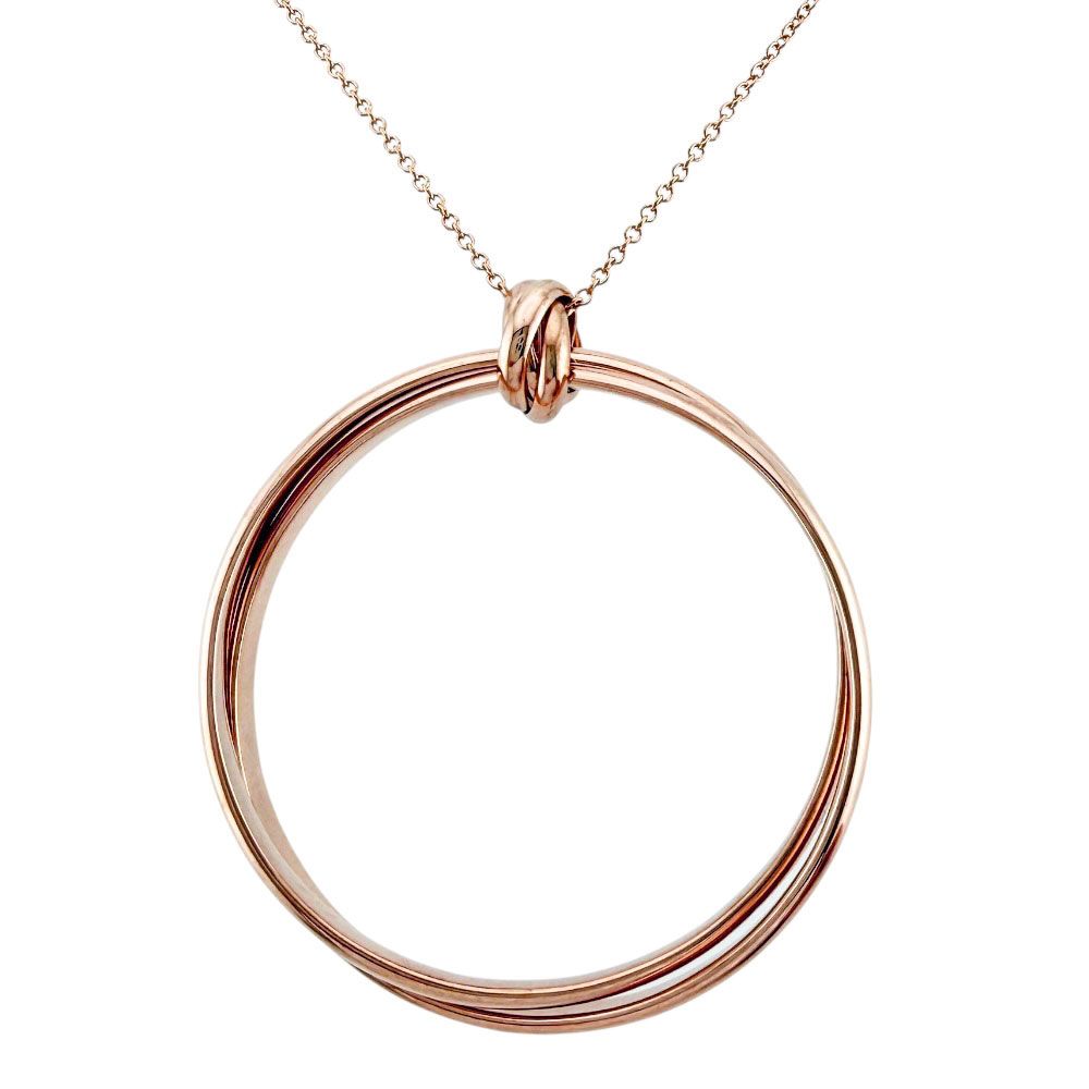 Tiffany & Co Paloma Melody Circle Necklace 18k Pink Gold