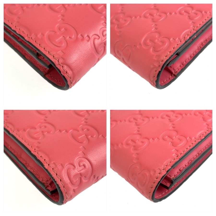 Gucci Guccissima Pink Leather Wallet — view 7