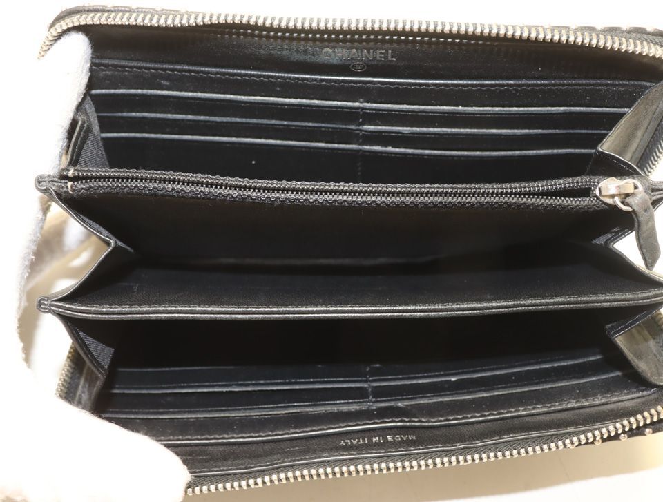 Chanel V-stitch Studs Lambskin Zip Around Wallet — view 5