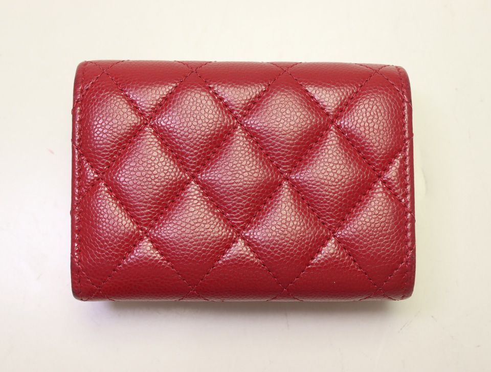 Chanel Quilted Caviar Leather Trifold Wallet — view 2