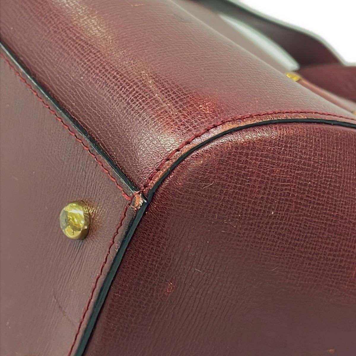 Cartier Handbag Must Line Bordeaux Mini Boston Leather — view 6