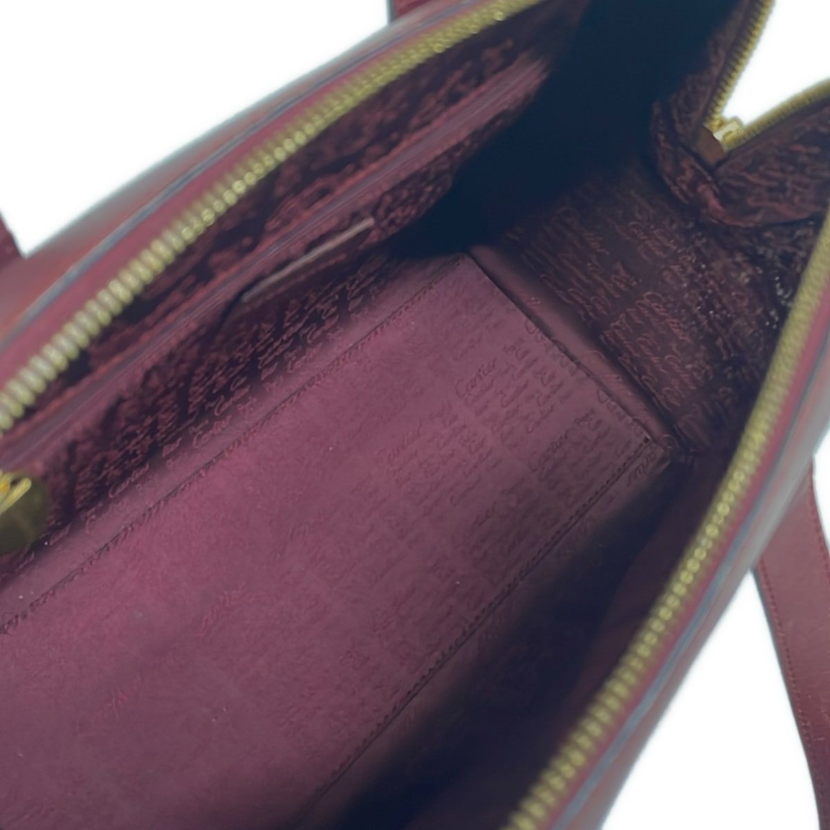Cartier Handbag Must Line Bordeaux Mini Boston Leather — view 7