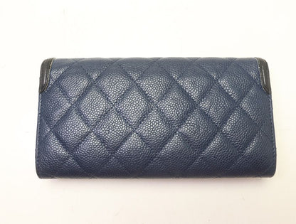 Chanel CC Filigree Caviar Leather Bifold Wallet — view 2