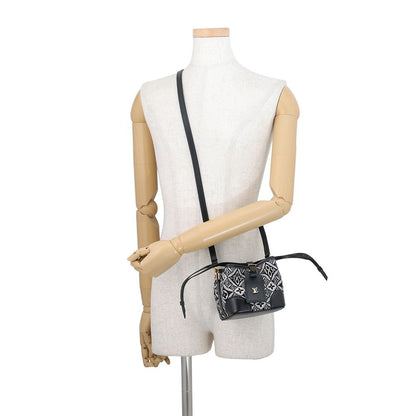Louis Vuitton Shoulder Bag Monogram Jacquard Noe Perth Black — view 4