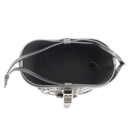 Louis Vuitton Shoulder Bag Monogram Jacquard Noe Perth Black — view 5