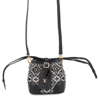 Louis Vuitton Shoulder Bag Monogram Jacquard Noe Perth Black