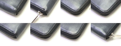 Chanel CC Logo Caviar Leather Zip Around Wallet — view 4