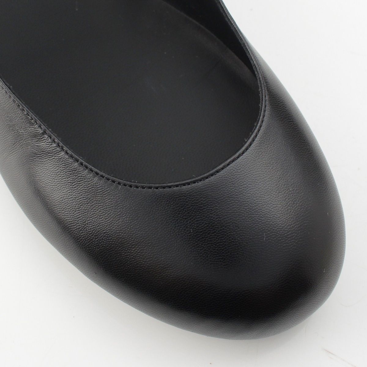 Chanel 40C Mary Jane Goatskin CC Logo Pumps Pearl Shoes Black 40C — view 6
