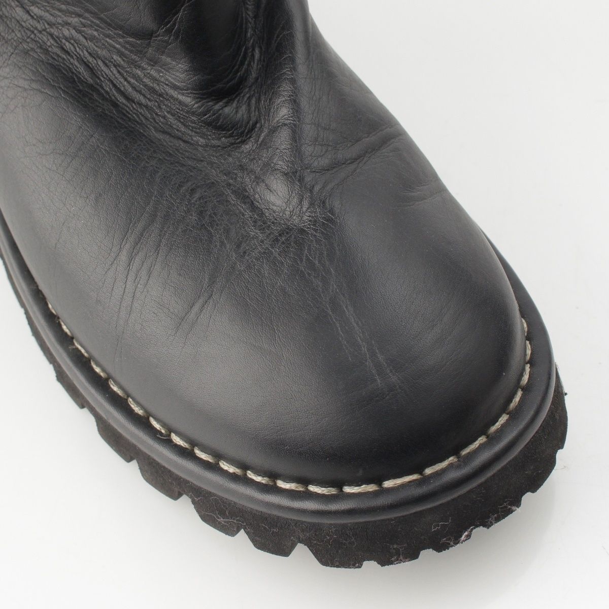 Chanel Coco Cocoon Leather Engineer Boots Shoes Black — view 6