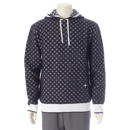 Louis Vuitton Wool 3D Monogram Flower Jacquard Hoodie Navy White